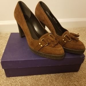 Stuart Weitzman Suede Oxfords